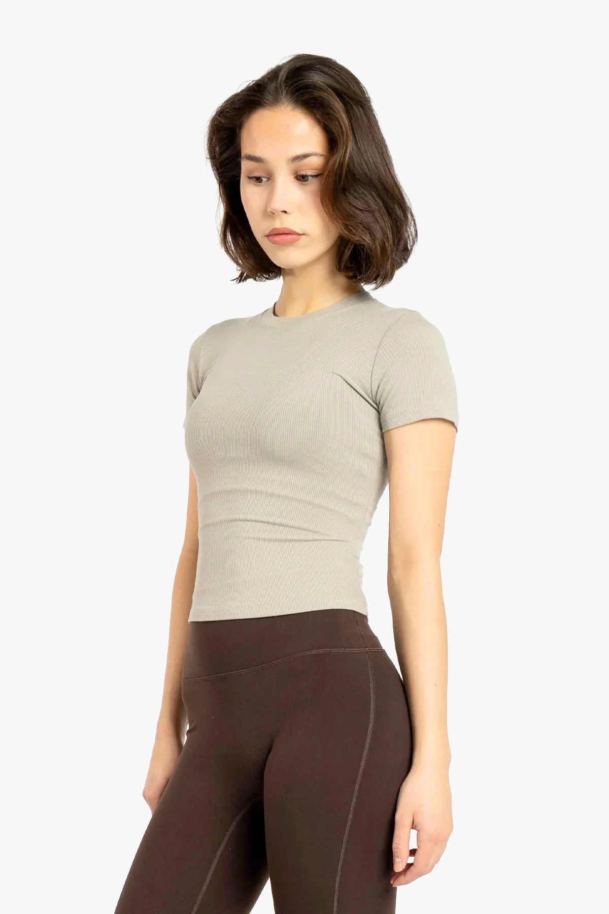 Ribbed Cropped Tee