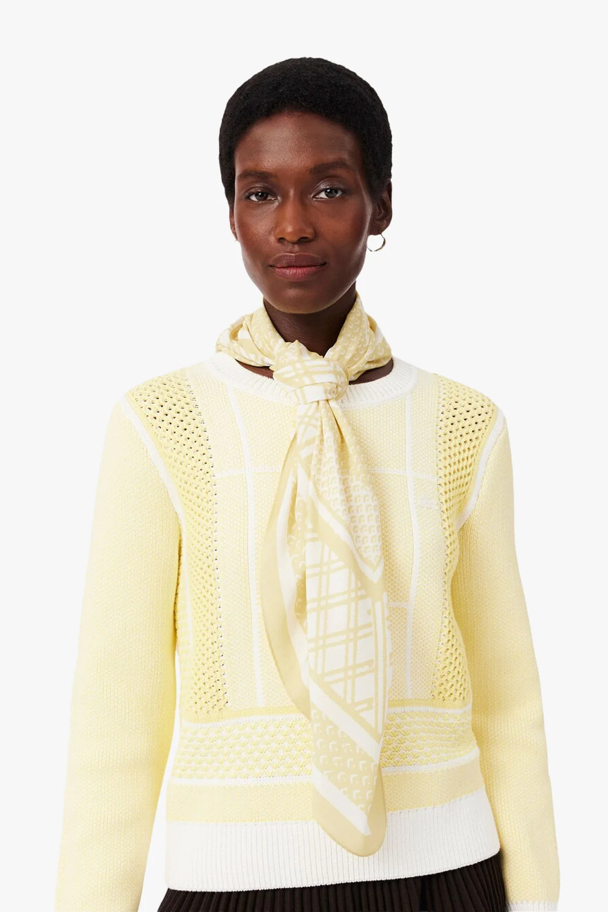 FLUID VISCOSE TENNIS COURT PRINT SCARF - Image 2