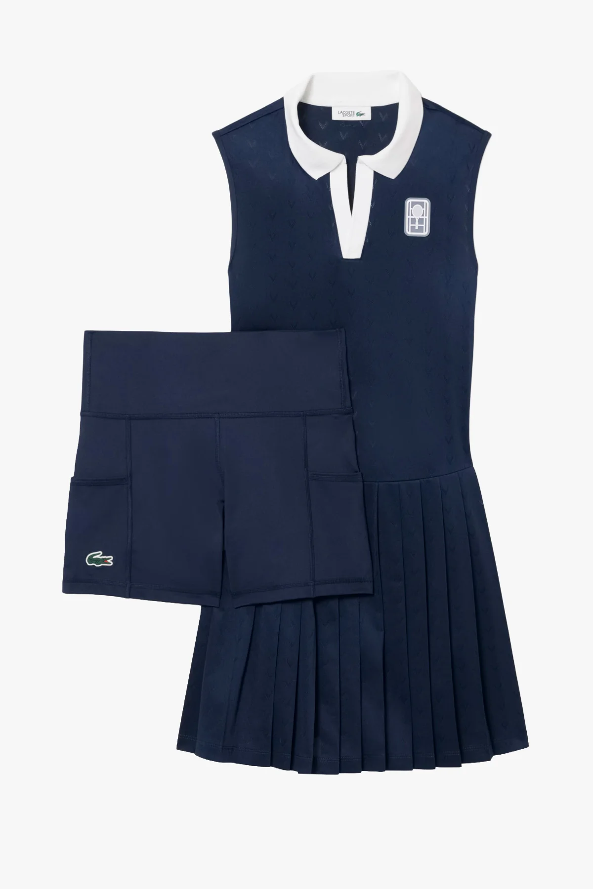 ULTRA-DRY TENNIS HERITAGE BADGE ACCENT DRESS WITH LINER - Image 6