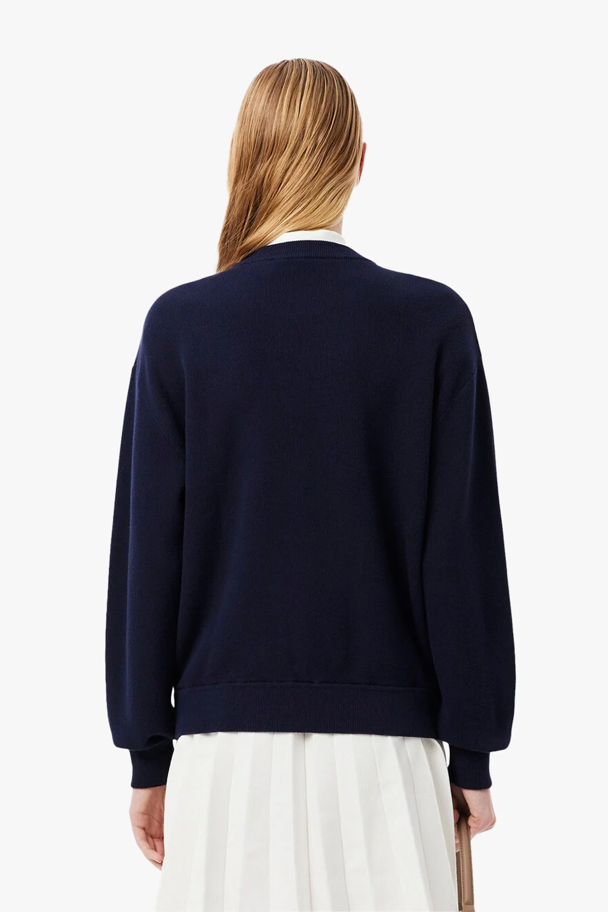 COTTON CREW NECK MOSS STITCH POLO - Image 4