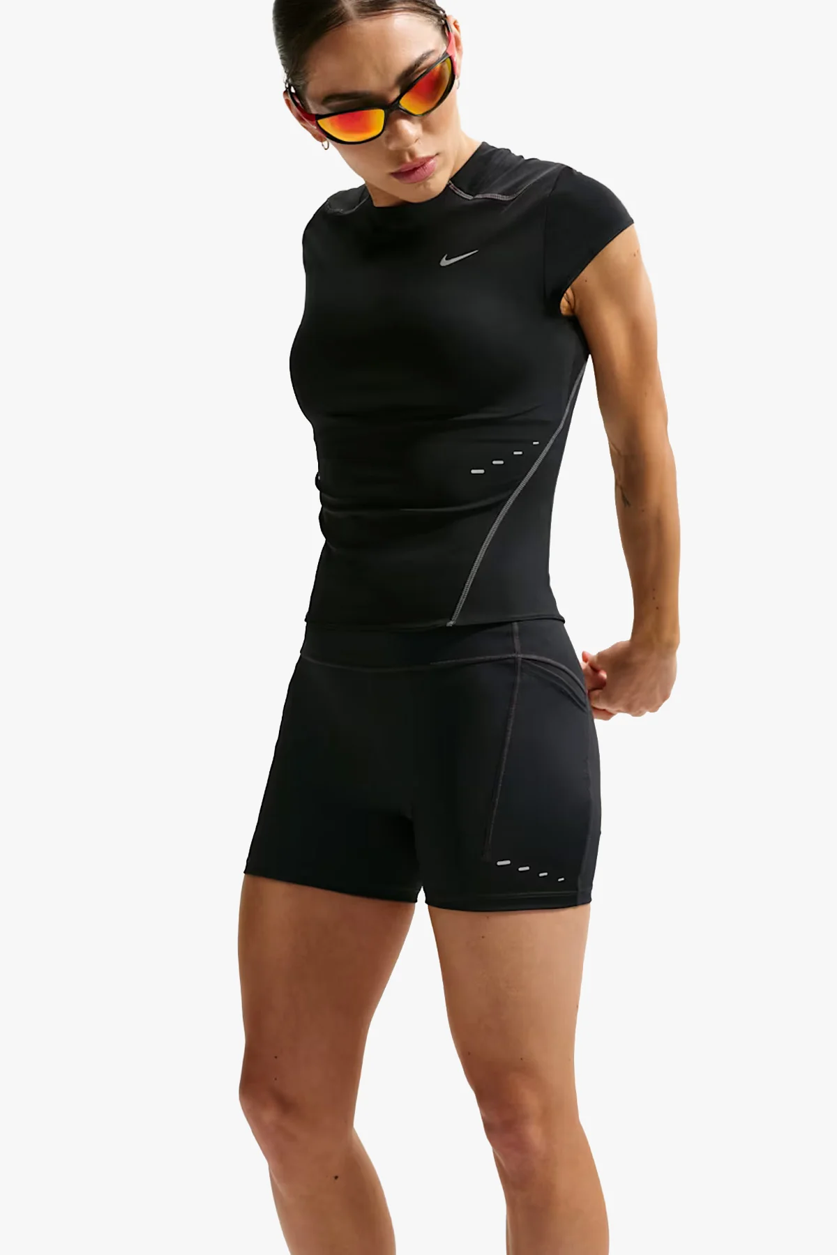 Swift High-Waisted 4" Tight Running Shorts with Pockets - Image 4