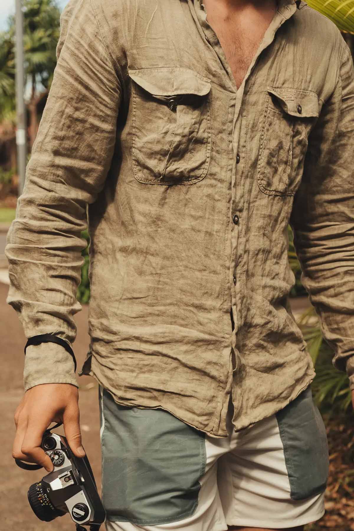 SAFARI LINEN SHIRT MENS - Image 3