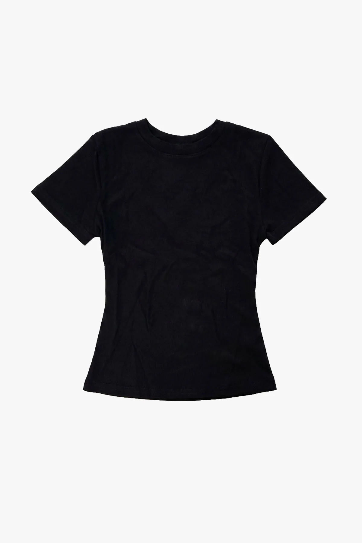 Ribbed T-shirt Black - Image 2