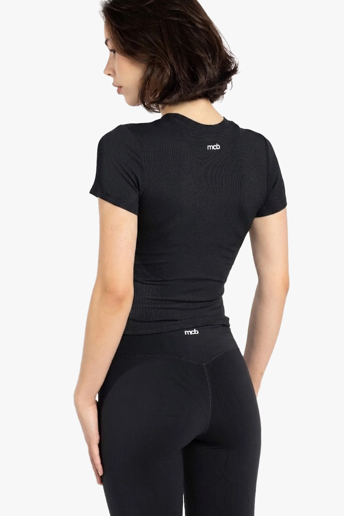 Ribbed T-shirt Black - Image 4