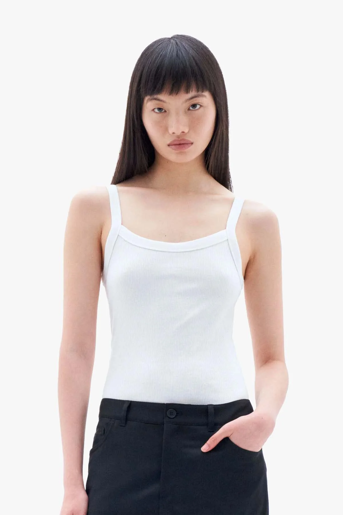 Fine rib singlet